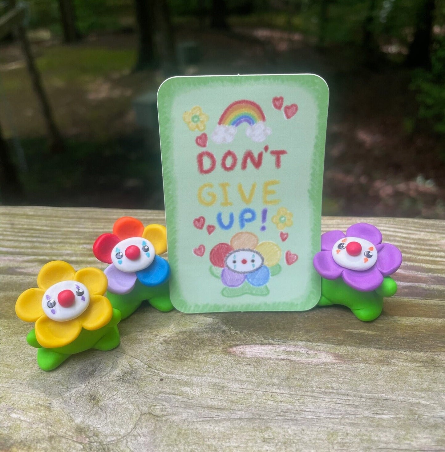 Don't Give Up - 2x3in Matte Vinyl Clown Sticker