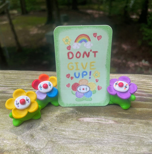 Don't Give Up - 2x3in Matte Vinyl Clown Sticker
