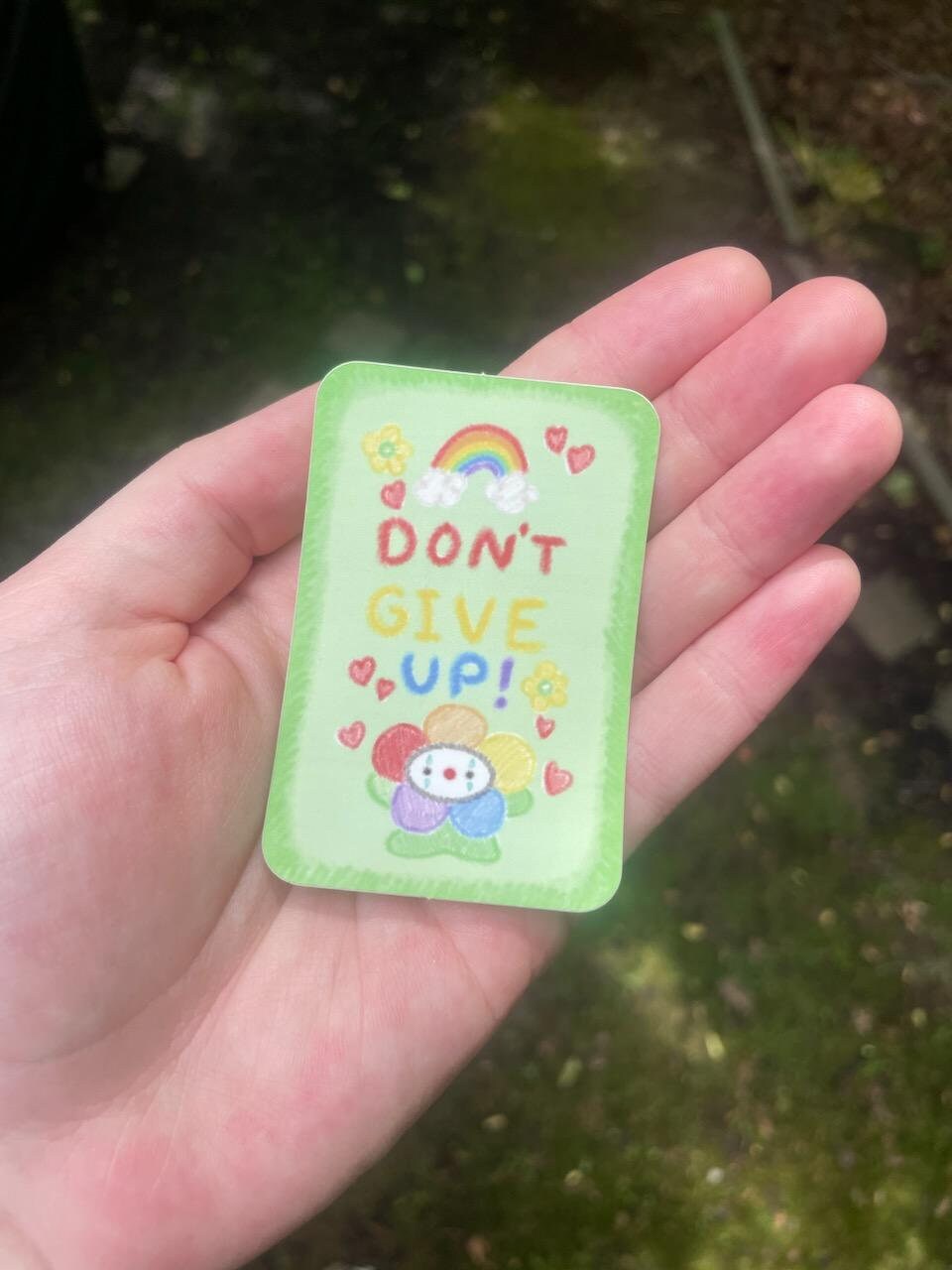 Don't Give Up - 2x3in Matte Vinyl Clown Sticker