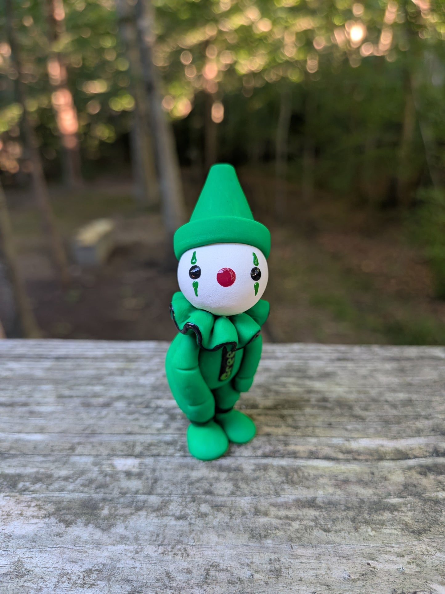 Green Crayon Clown