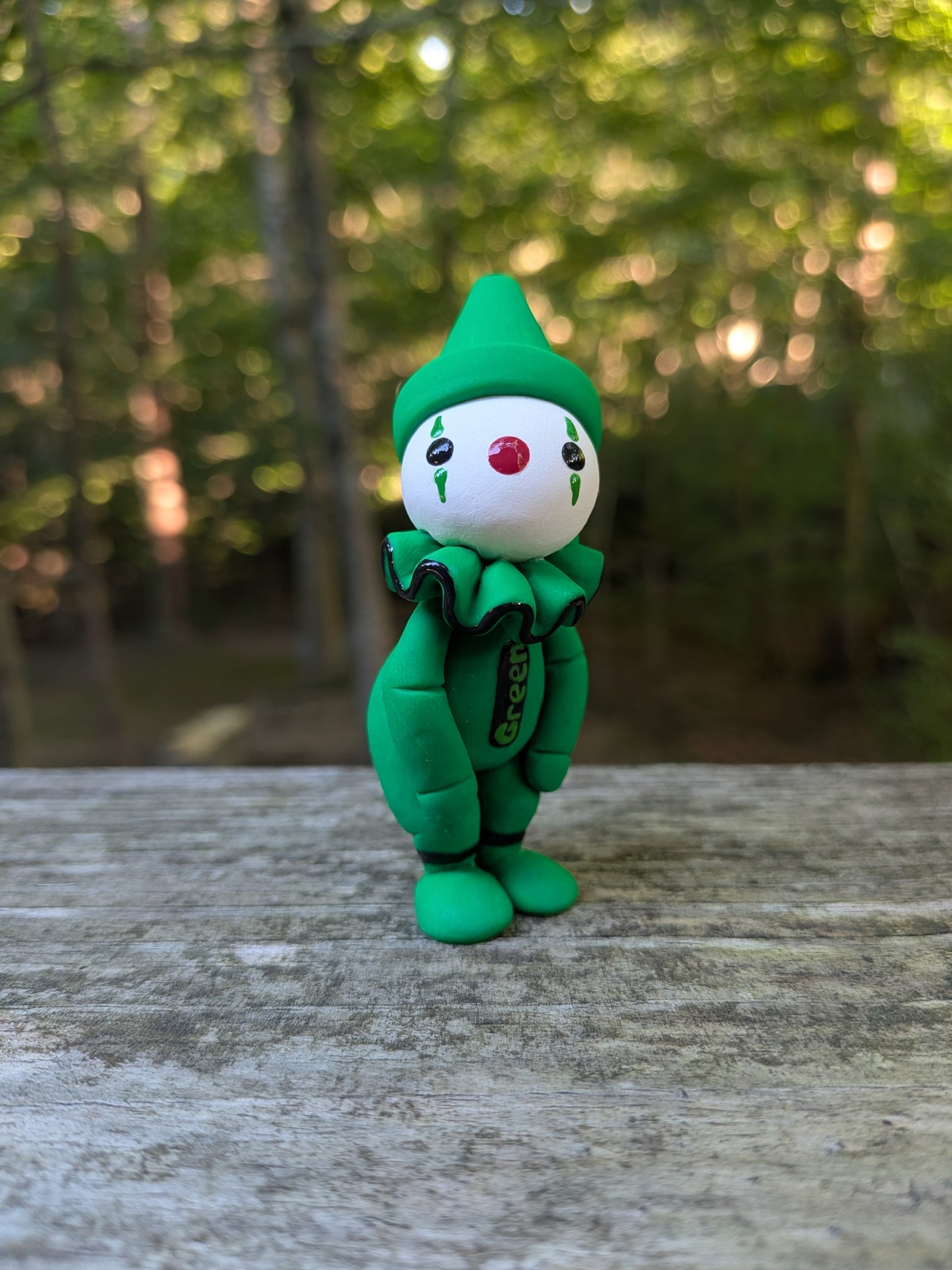 Green Crayon Clown