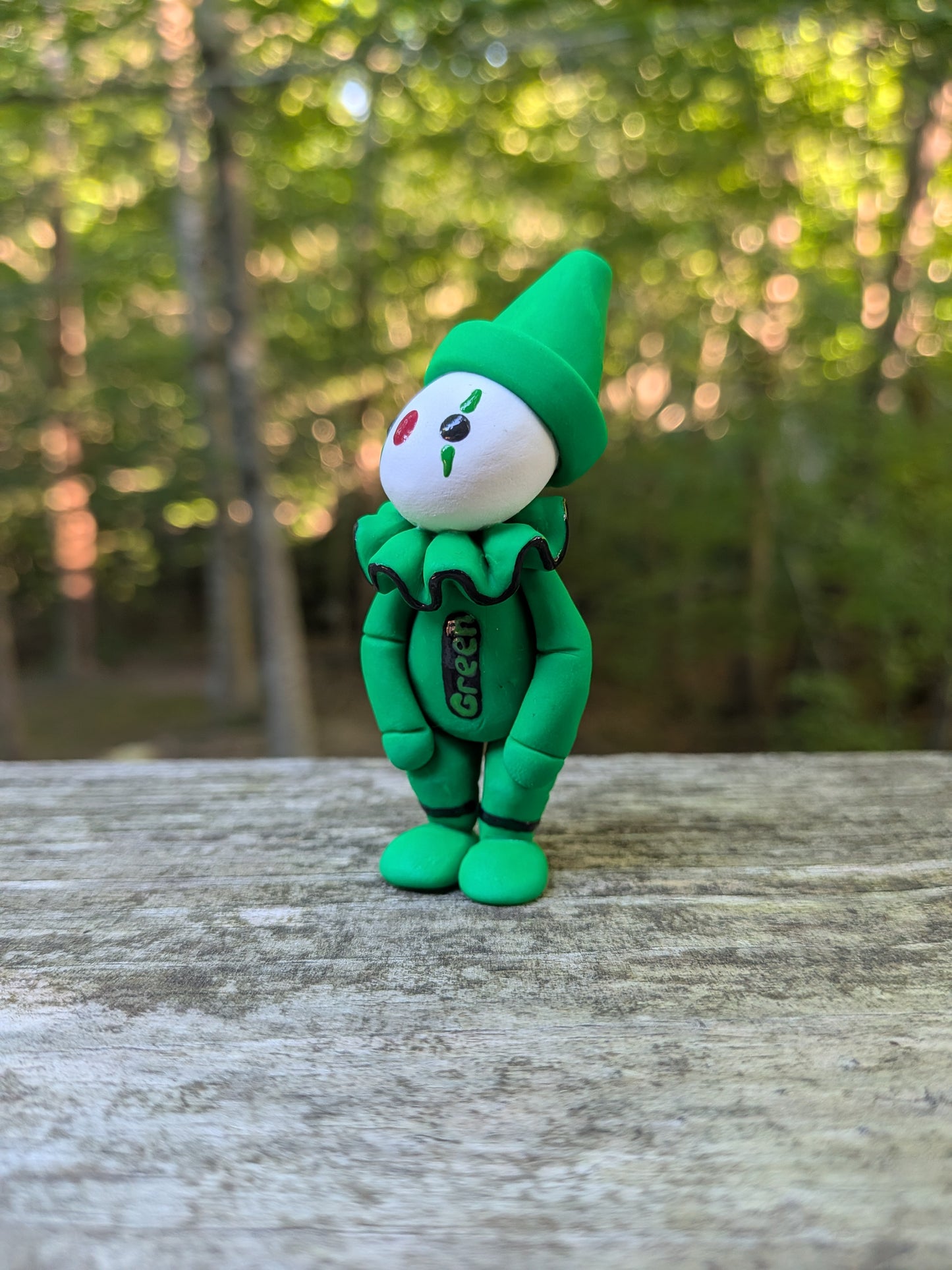 Green Crayon Clown