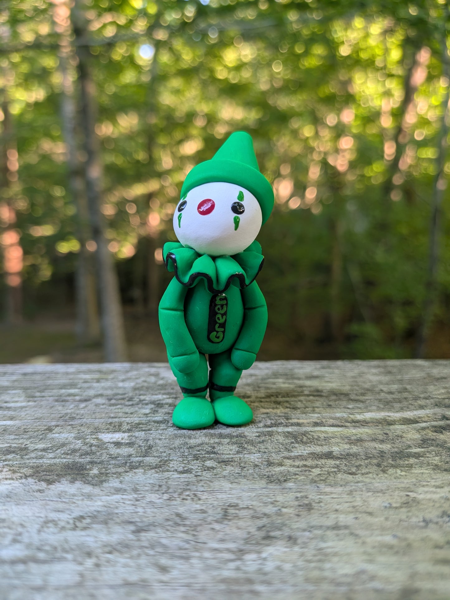 Green Crayon Clown