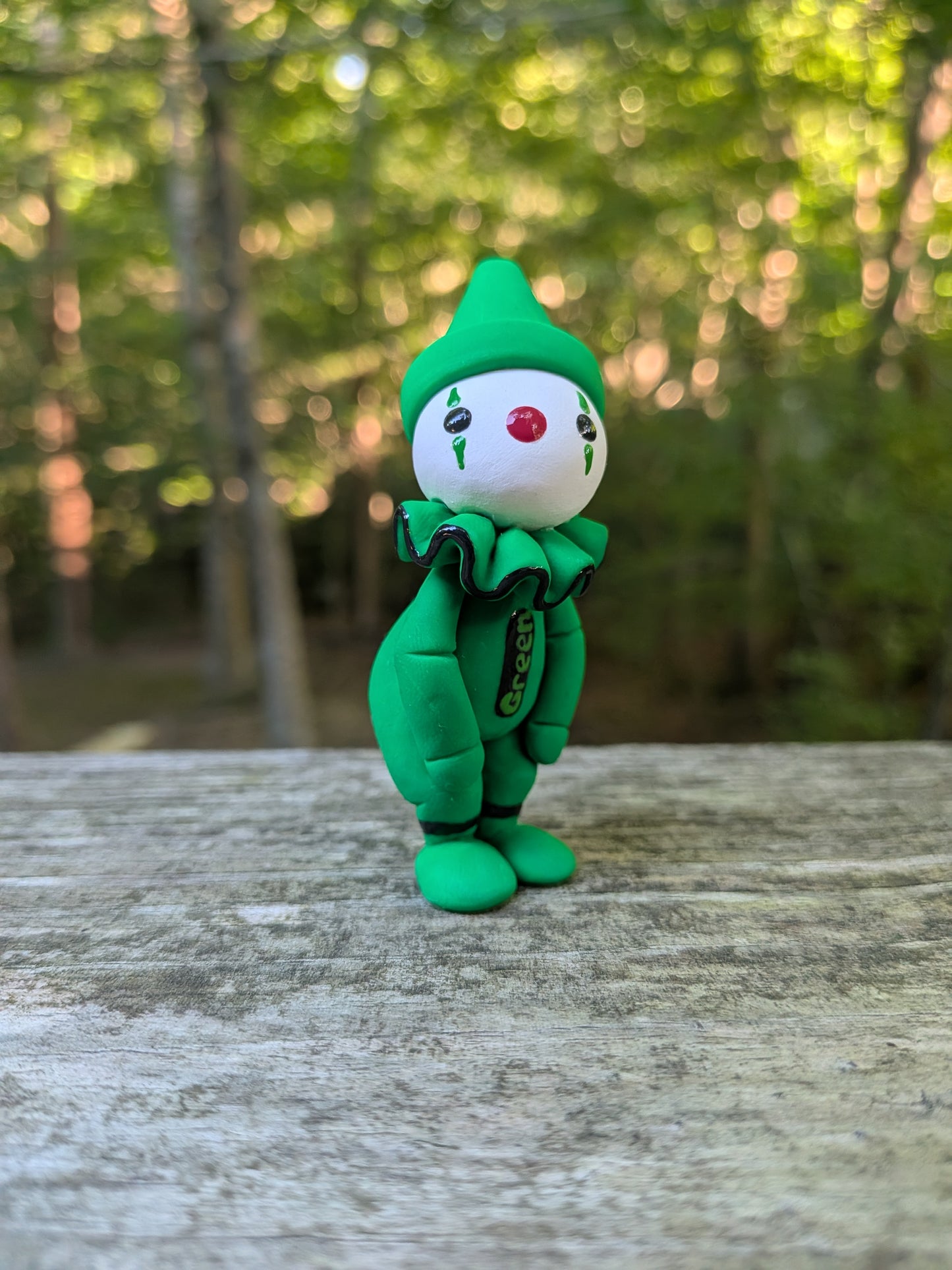 Green Crayon Clown