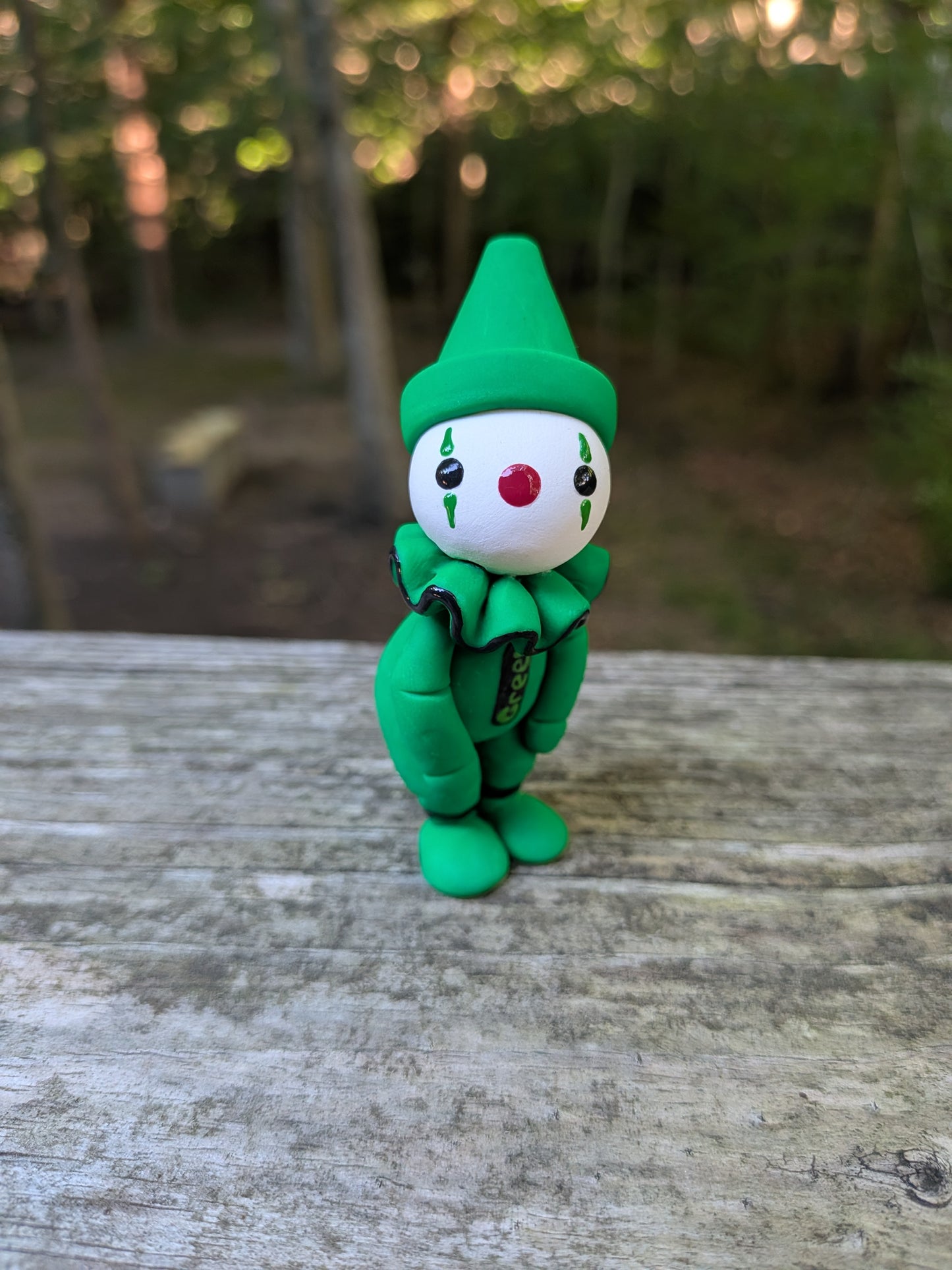 Green Crayon Clown