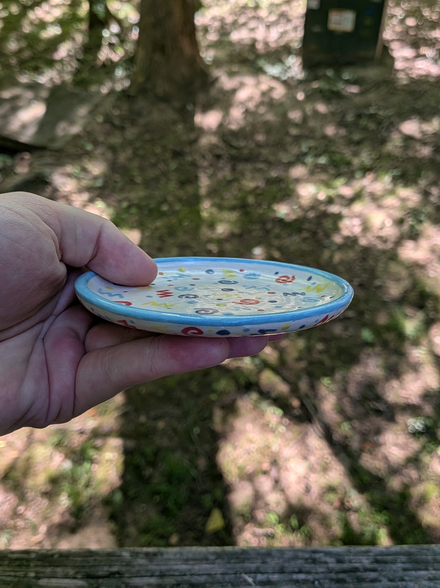 Confetti Teacup Cup and Saucer #2 (minor debris defect)