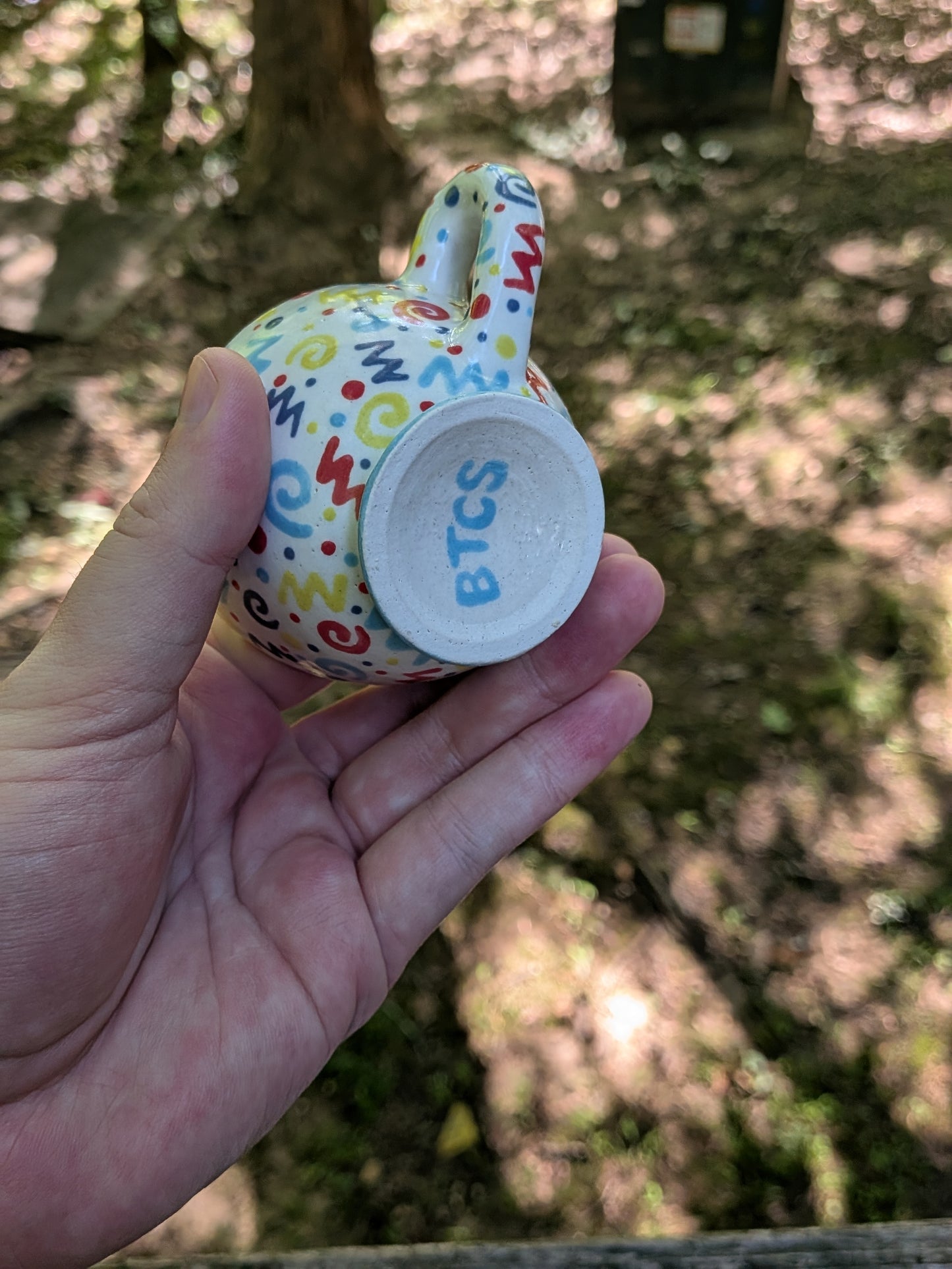 Confetti Teacup Cup and Saucer #2 (minor debris defect)