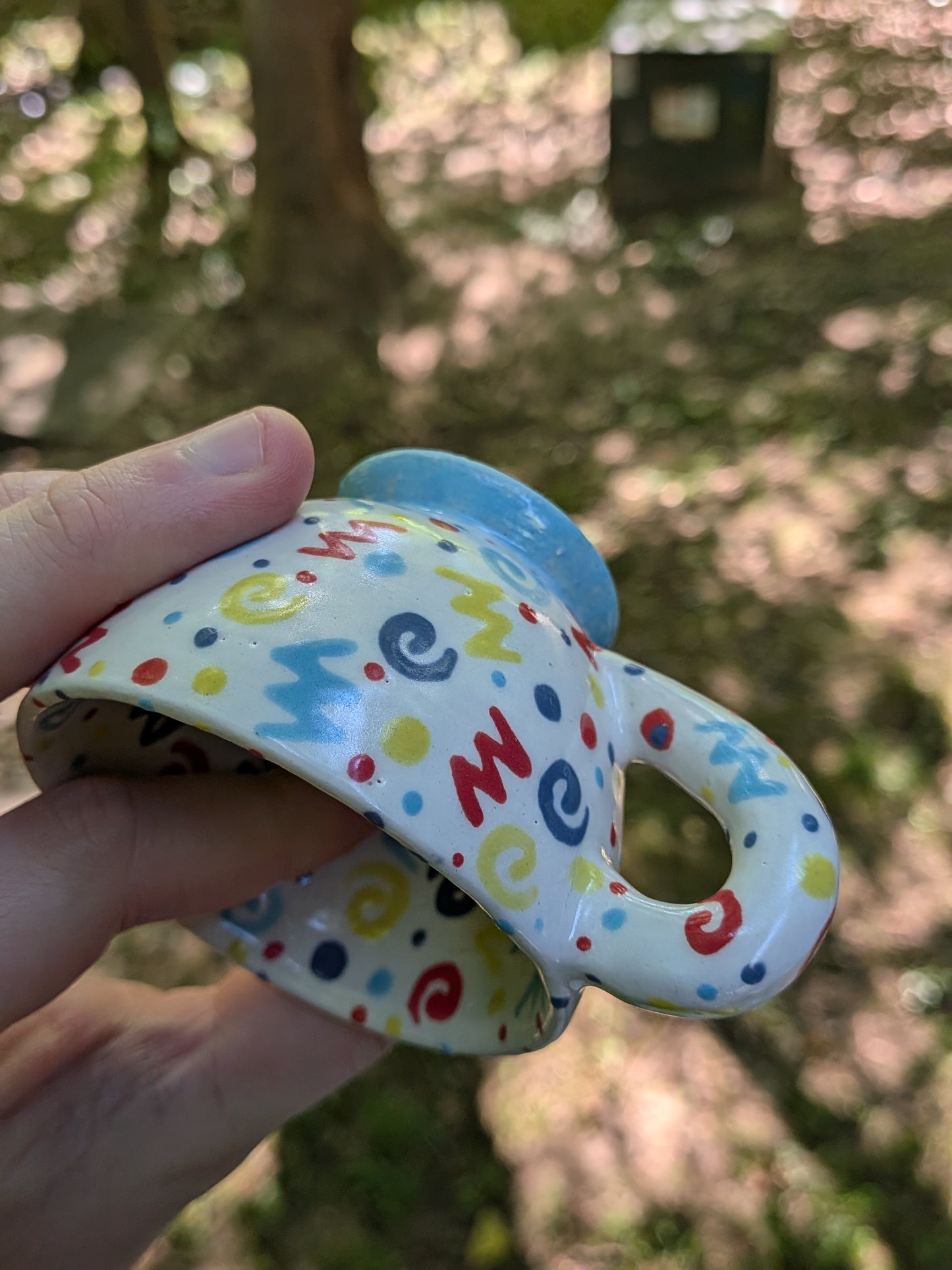 Confetti Teacup Cup and Saucer #2 (minor debris defect)