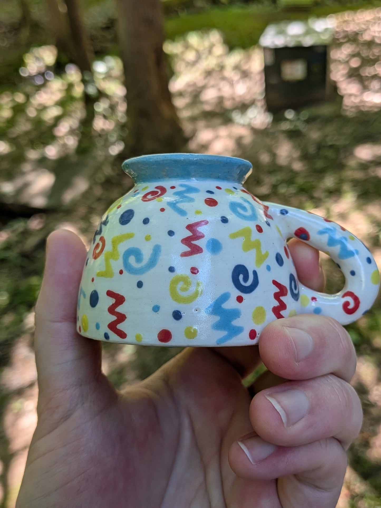 Confetti Teacup Cup and Saucer #2 (minor debris defect)