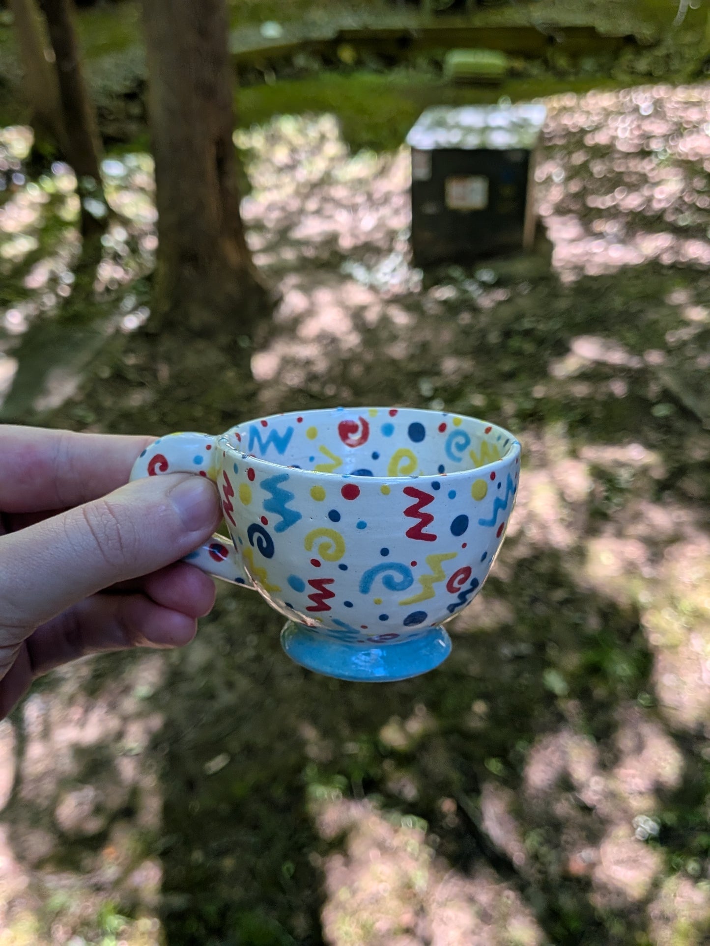Confetti Teacup Cup and Saucer #2 (minor debris defect)