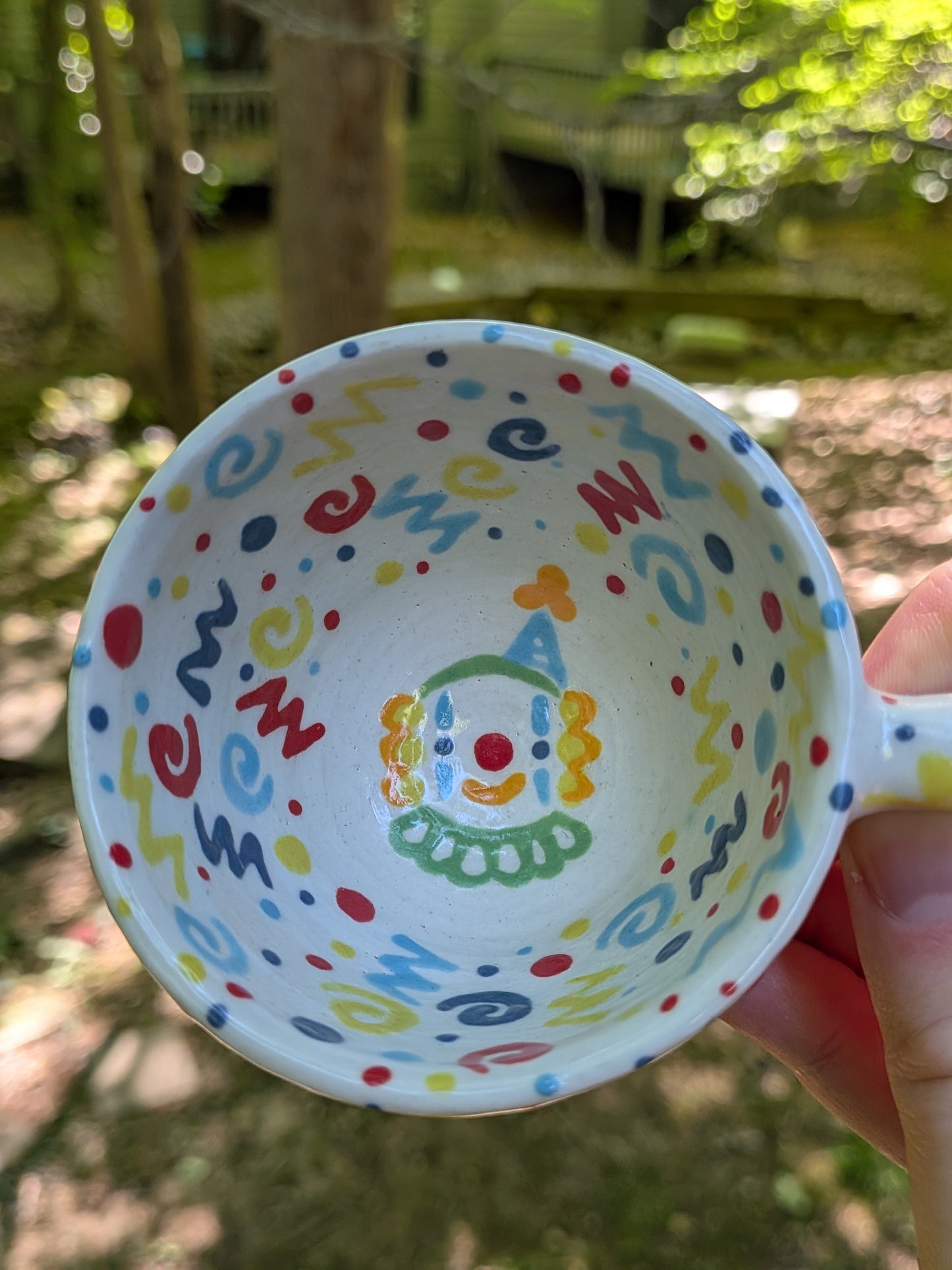 Confetti Teacup Cup and Saucer #2 (minor debris defect)