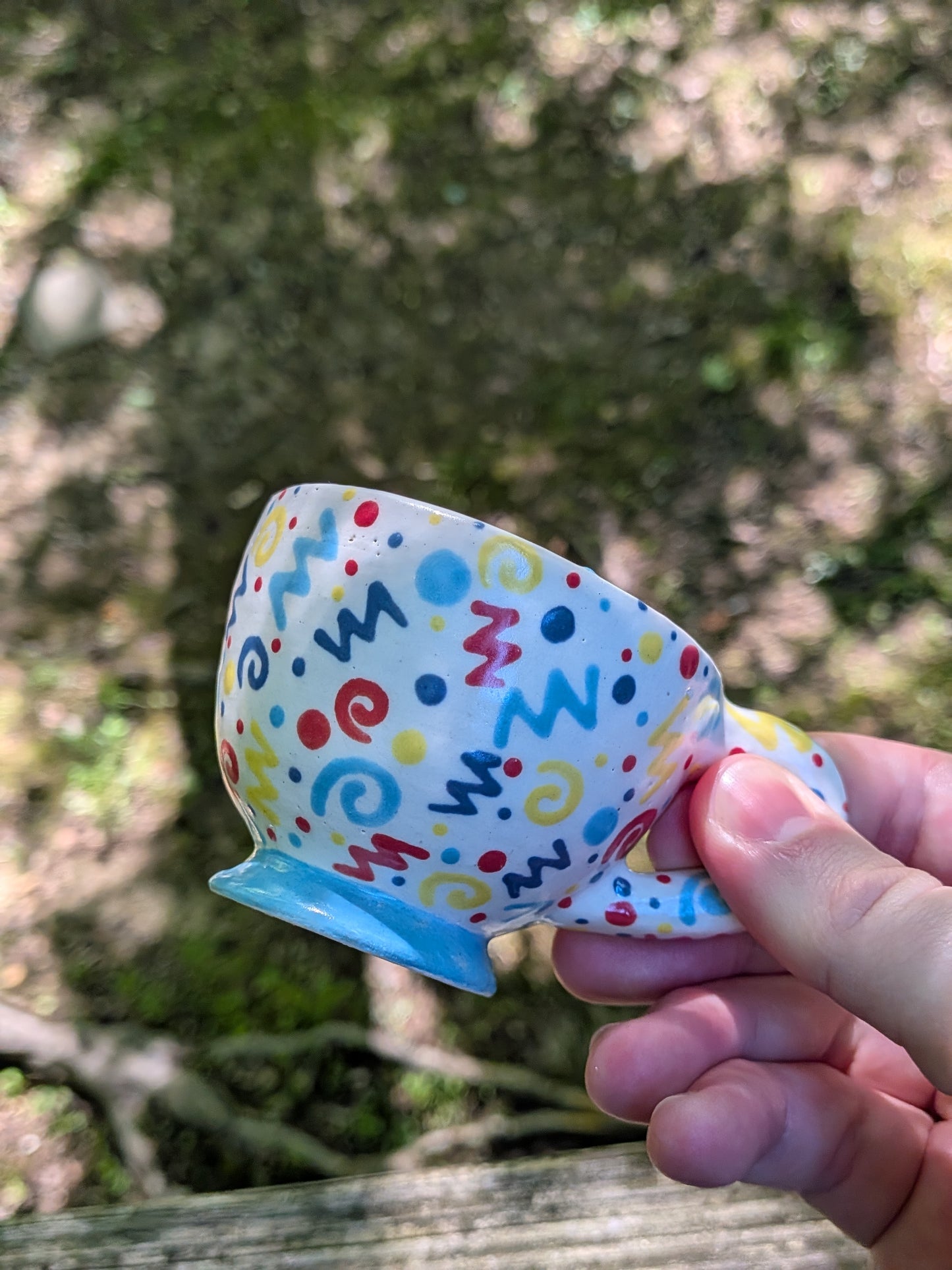 Confetti Teacup Cup and Saucer #2 (minor debris defect)