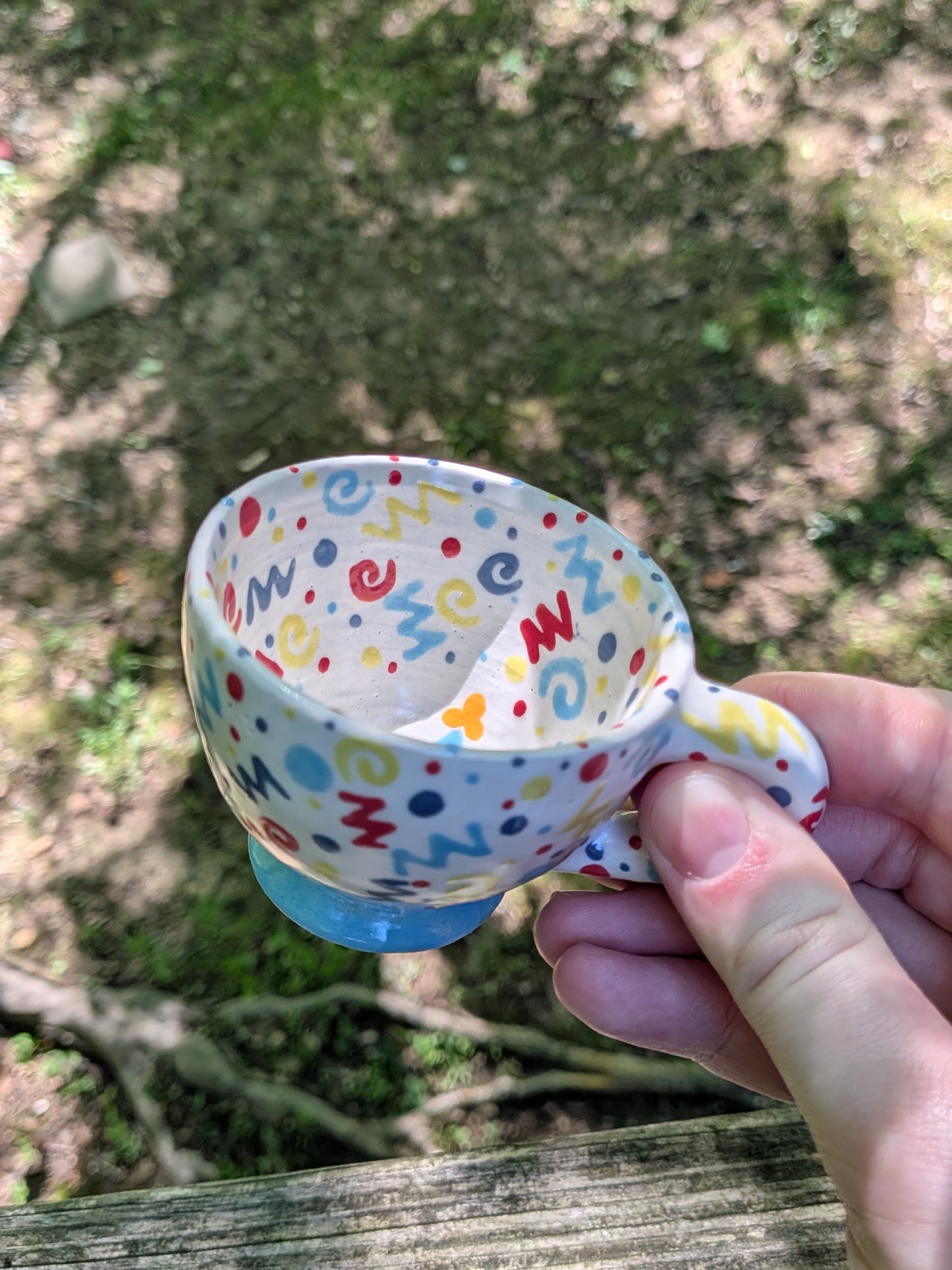 Confetti Teacup Cup and Saucer #2 (minor debris defect)