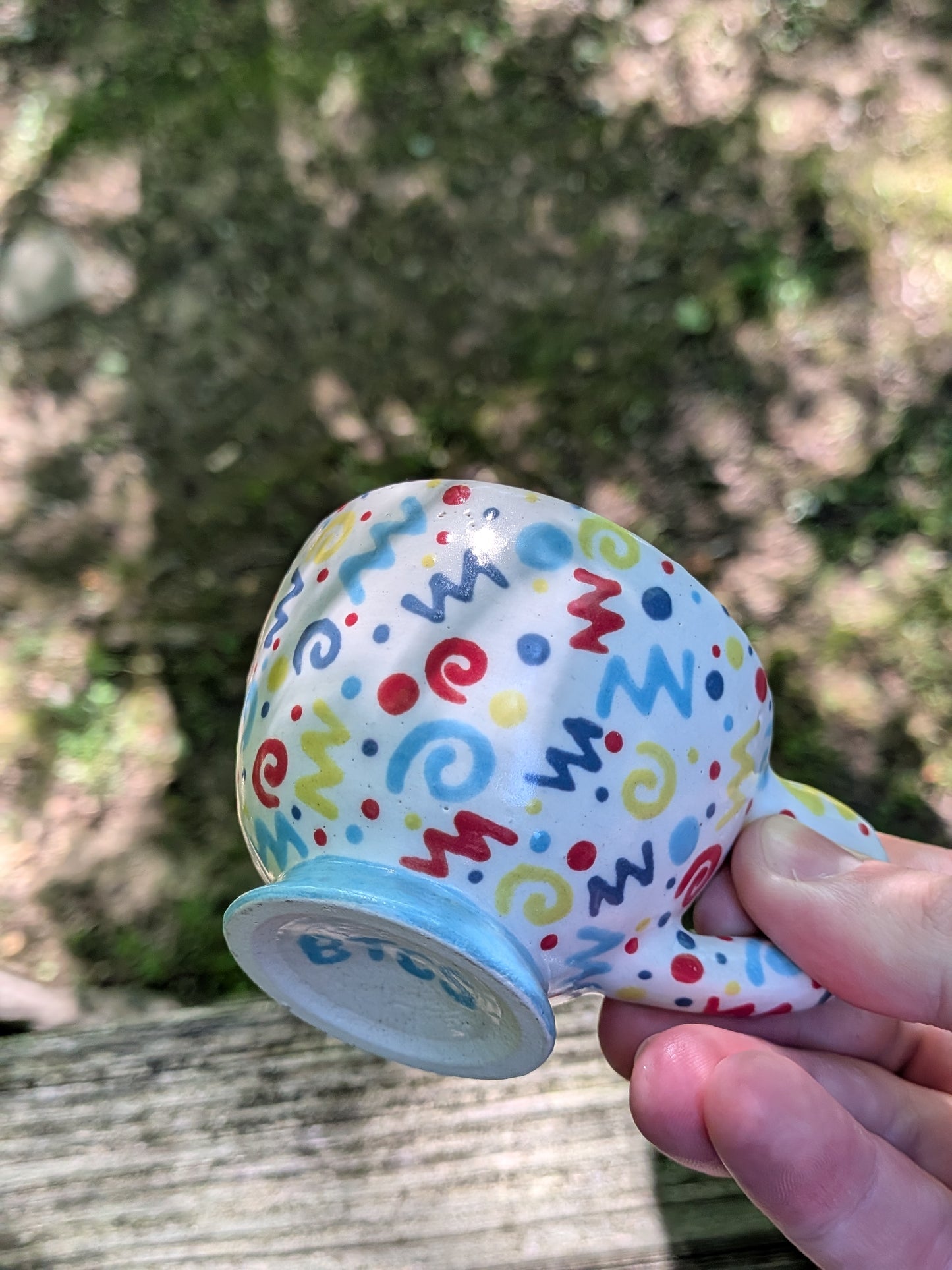 Confetti Teacup Cup and Saucer #2 (minor debris defect)