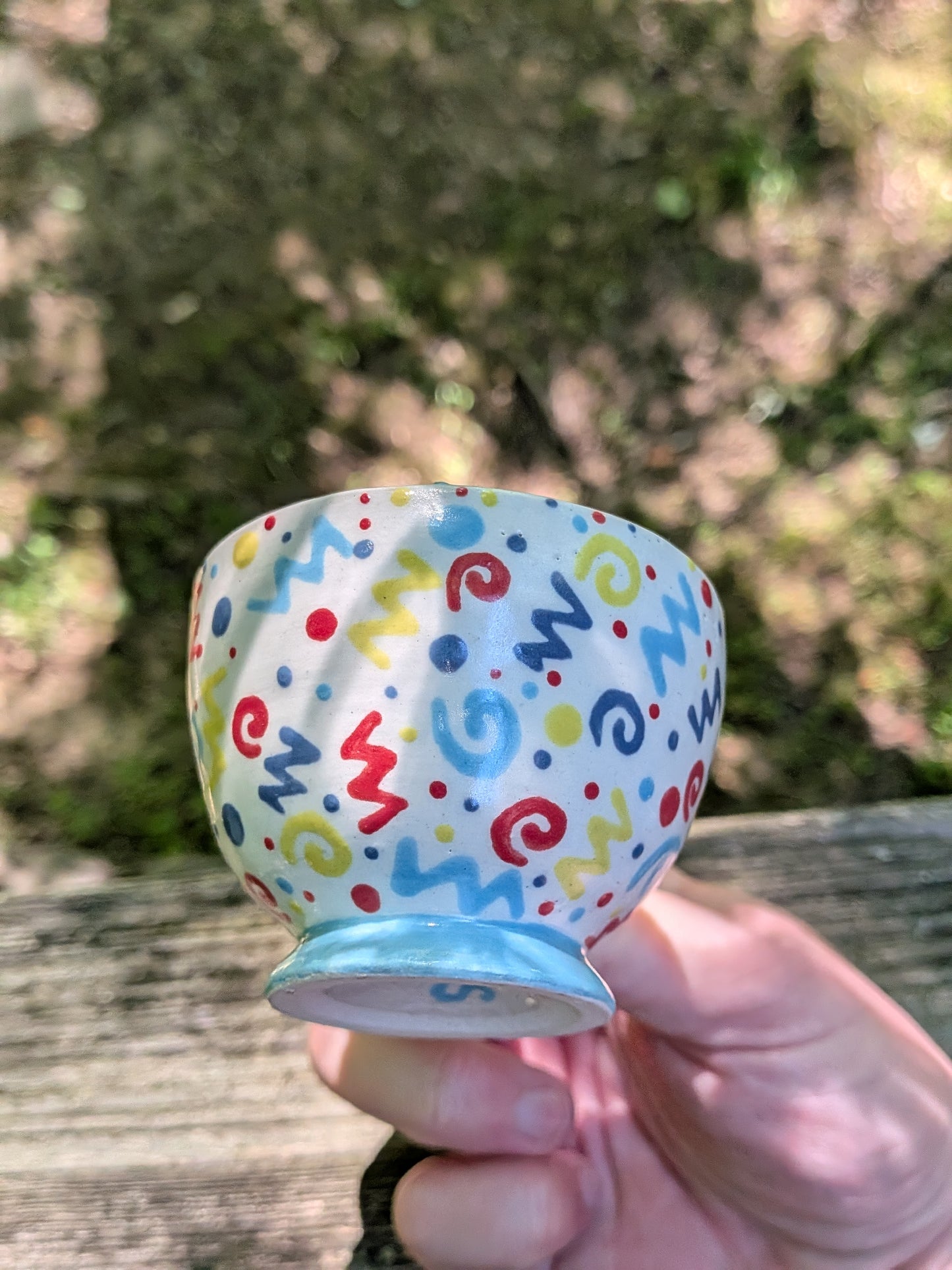 Confetti Teacup Cup and Saucer #2 (minor debris defect)