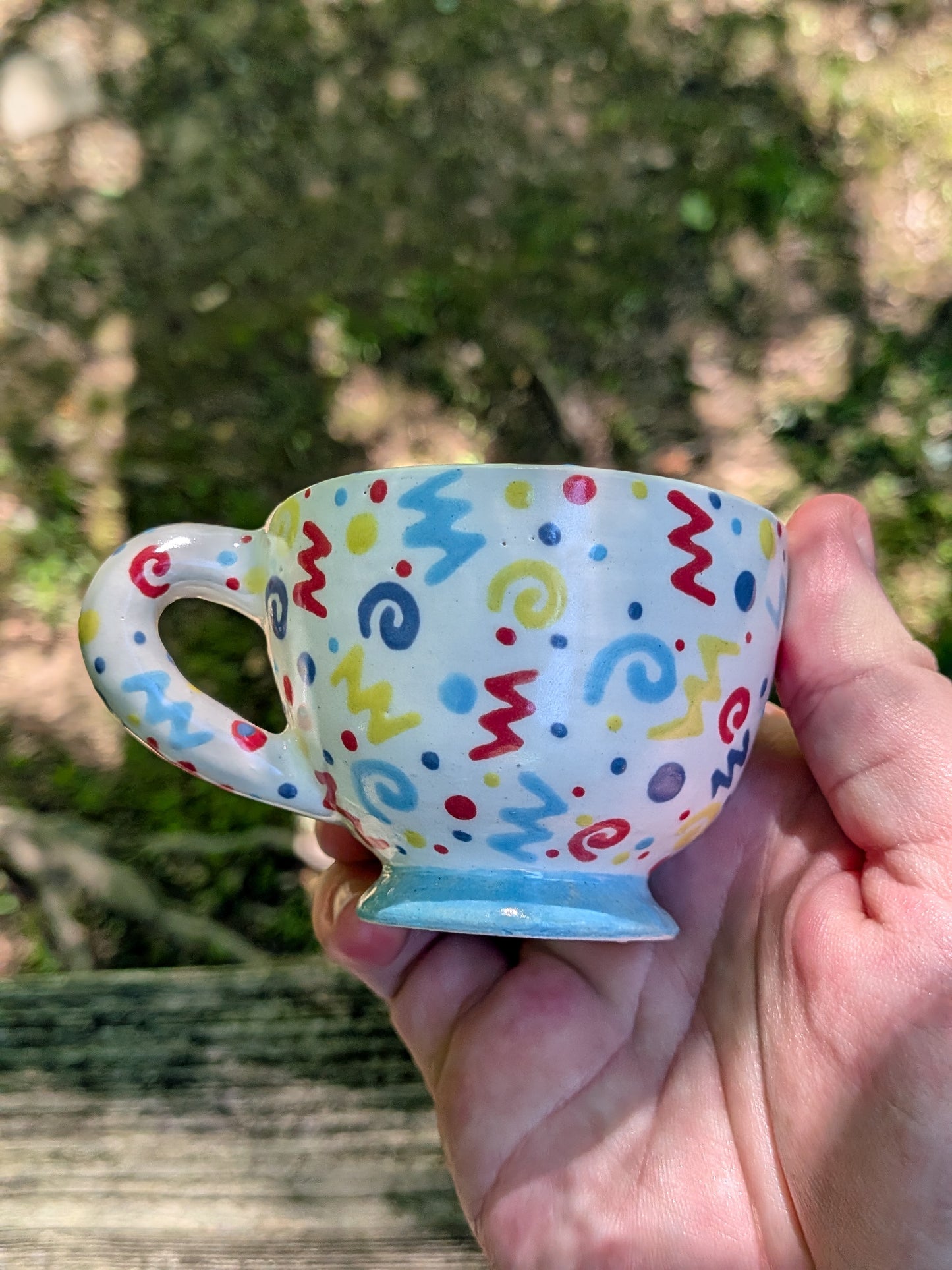 Confetti Teacup Cup and Saucer #2 (minor debris defect)