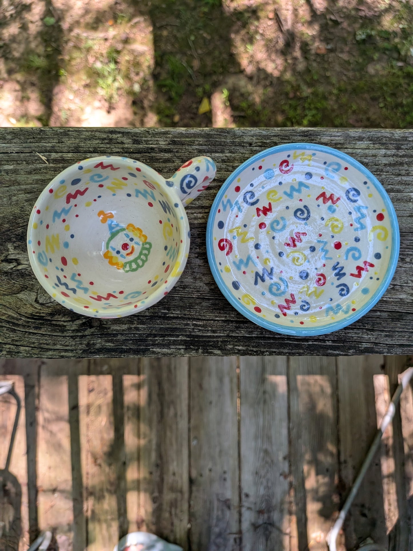 Confetti Teacup Cup and Saucer #1 (no defects)