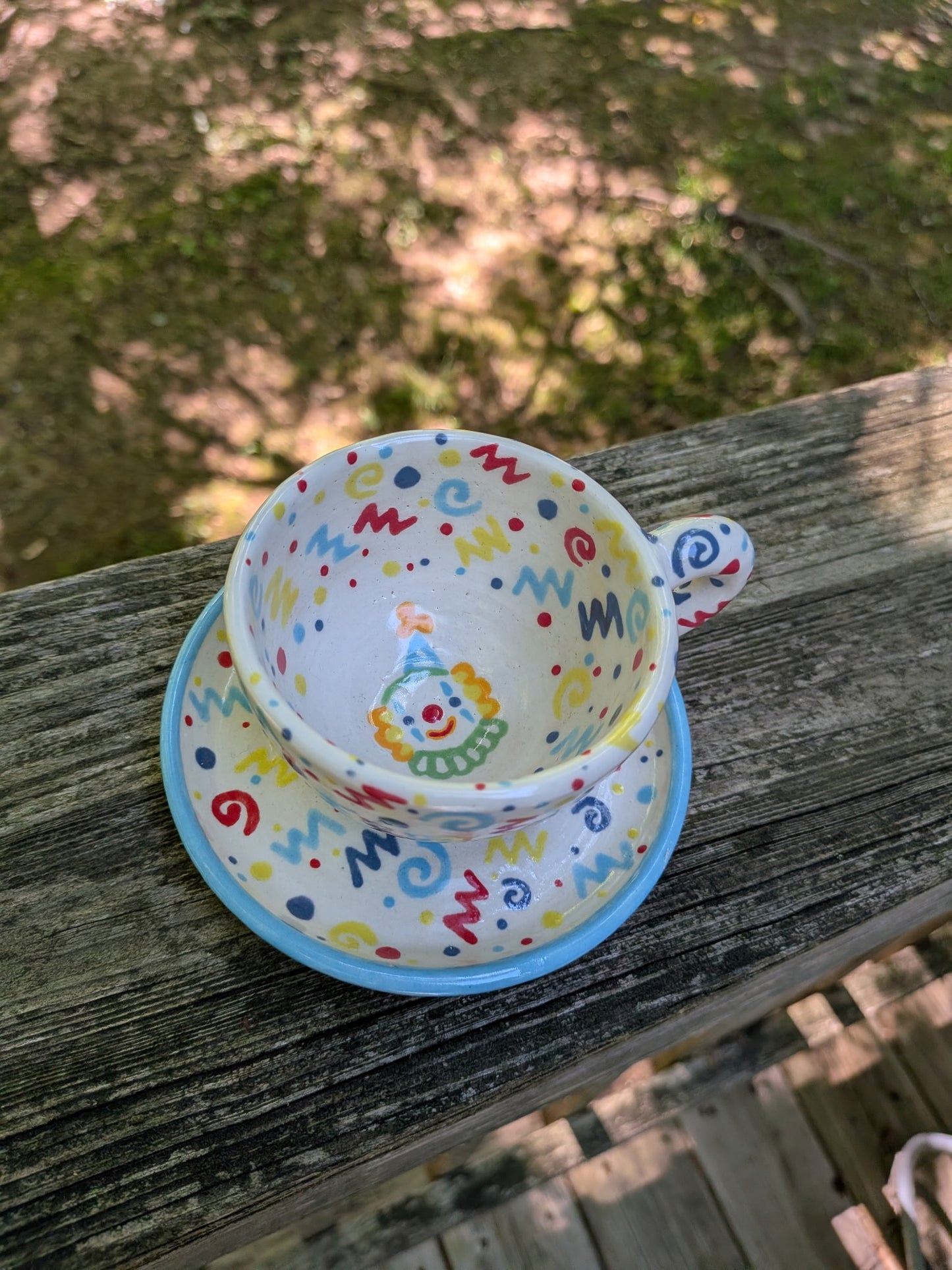 Confetti Teacup Cup and Saucer #1 (no defects)